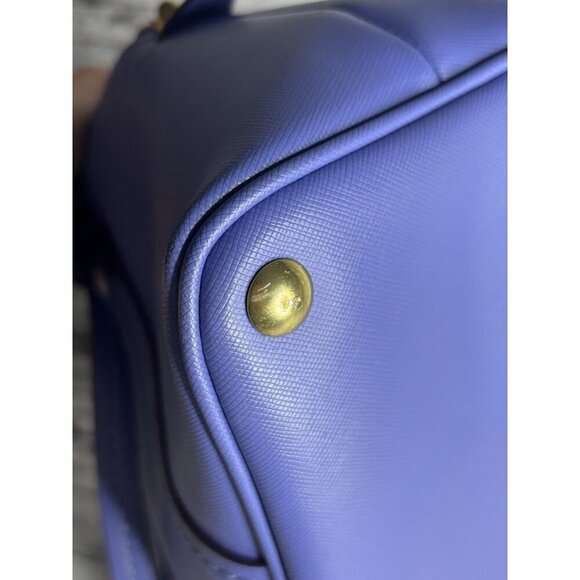 Vintage Coach Peyton Leather Cora Domed Satchel F25671 SV/CERULEAN BLUE - Picture 15 of 16